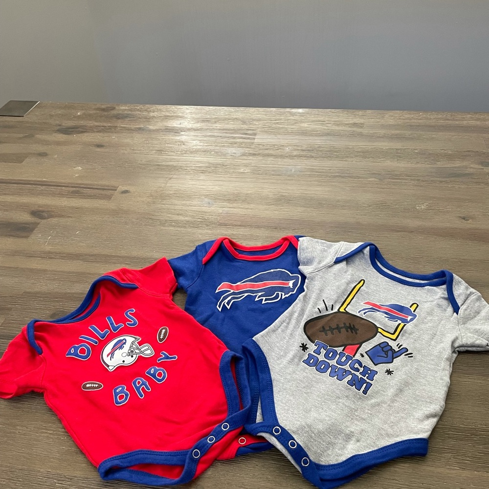 Set of 3 Buffalo Bills Onesies